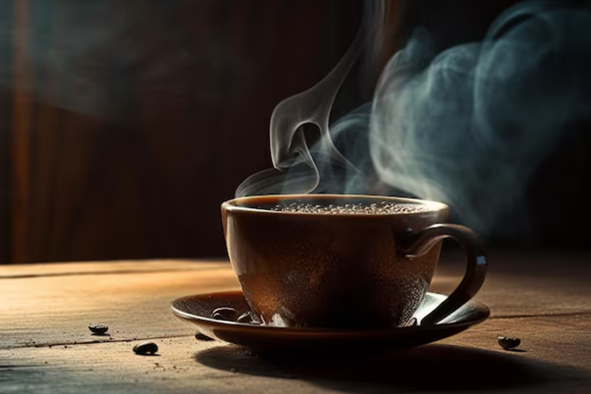Morning cup of Pakistani-style coffee with steam – does coffee and constipation relief really work? – Hamza The Dietitian